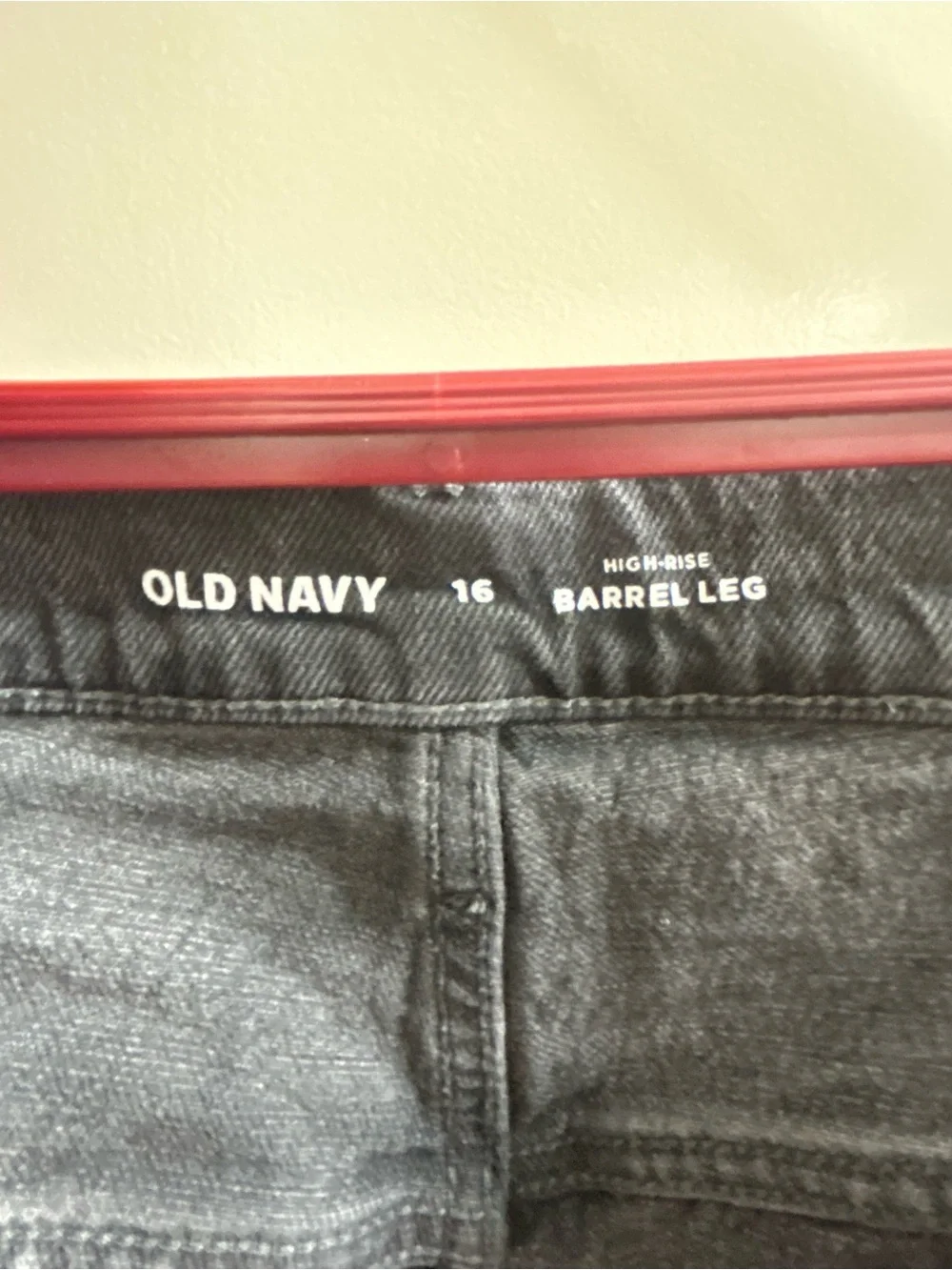 Old Navy Barrel Legs Casual Black Jeans - Classic Straight Fit